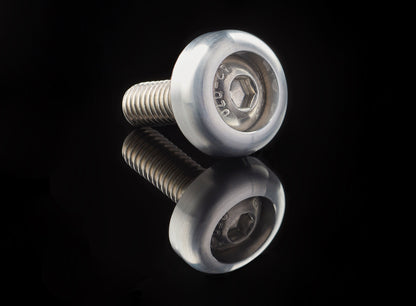 Billet Aluminium Fender Washer and ss Bolt Button head and countersink style - 10 Pack