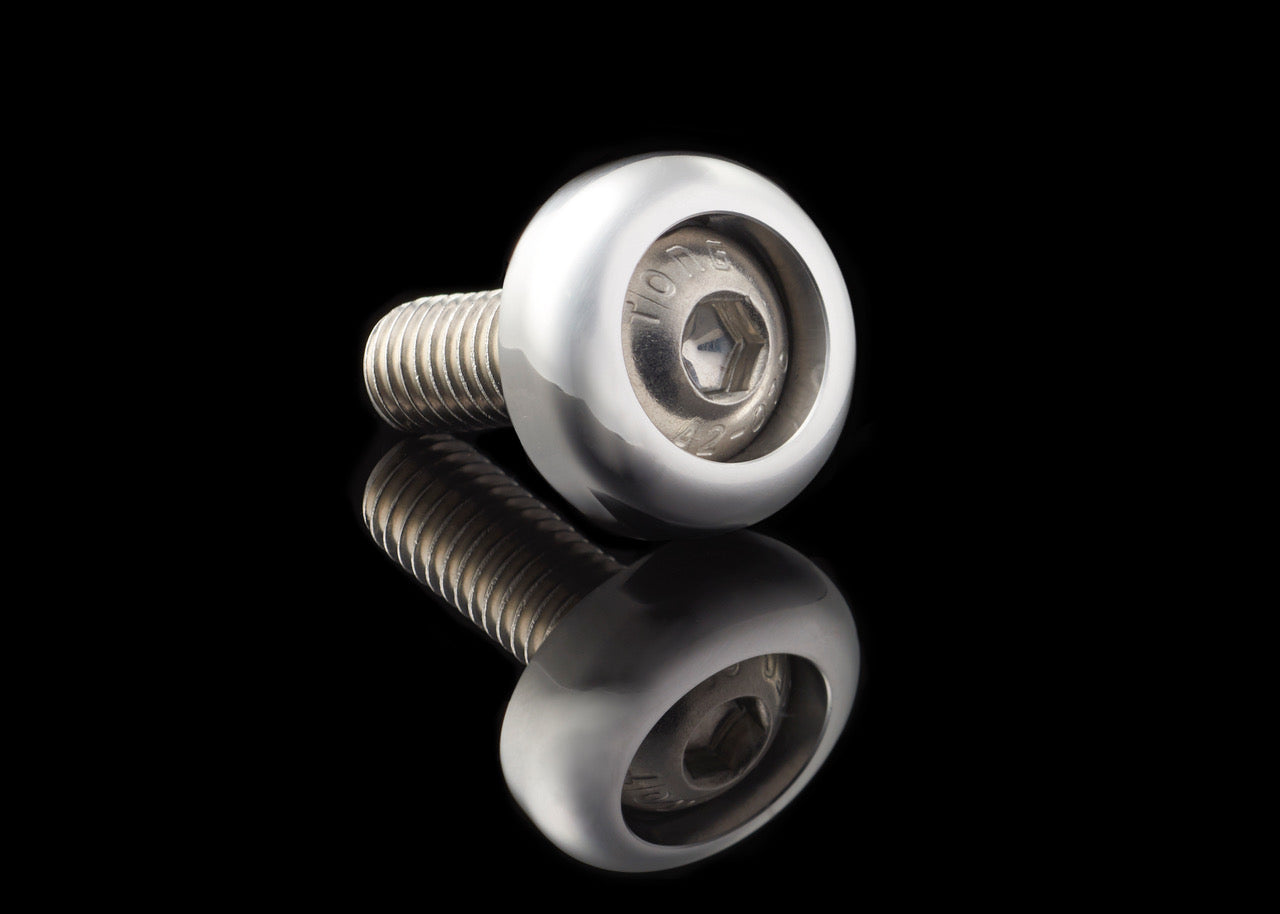 Billet Aluminium Fender Washer and ss Bolt Button head and countersink style - 10 Pack