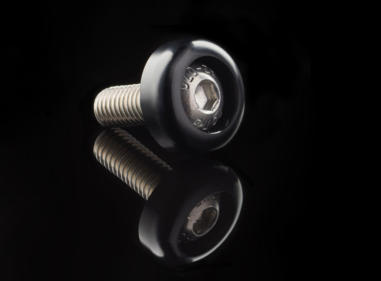 Billet Aluminium Fender Washer and ss Bolt Button head and countersink style - 10 Pack