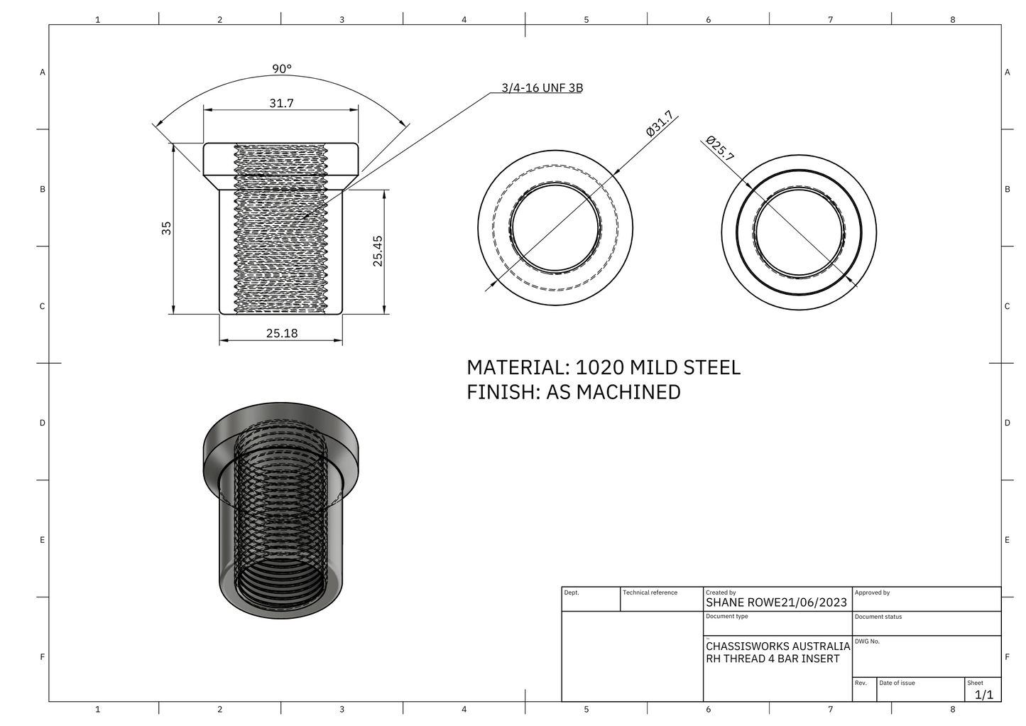 Heavy Duty - CNC Machined 4130 Chromoly 4 Bar Adjuster Assembly